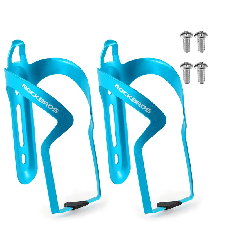 Fahrrad Flaschenhalter Aluminiumlegierung Blau 2 Stück