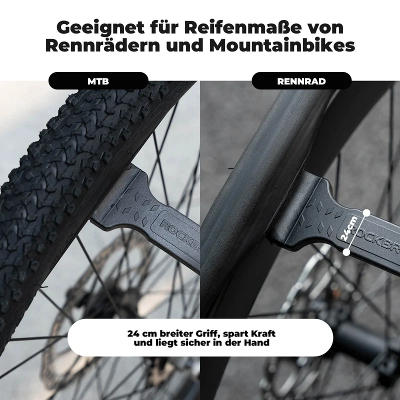 Fahrrad 2-IN-1 Reifenheber Fahrradwerkzeug Tragbar