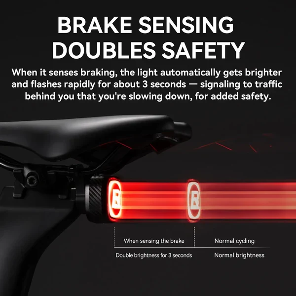 Q2MAX Emoji LED Smart Bike Tail Light