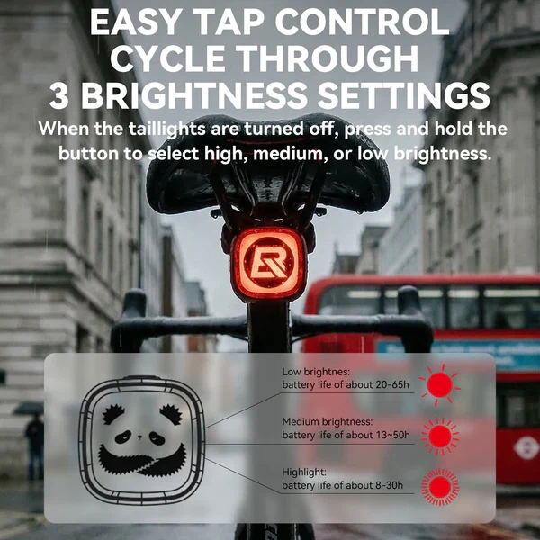 Q2MAX Emoji LED Smart Bike Tail Light