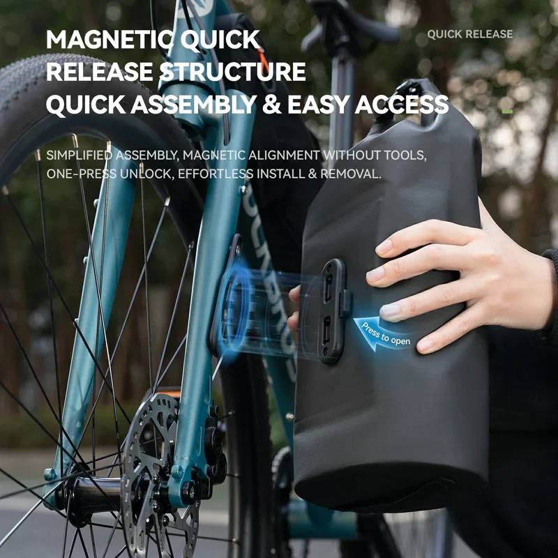 Magnetic Quick-Release Waterproof Bike Fork Bag - 6L