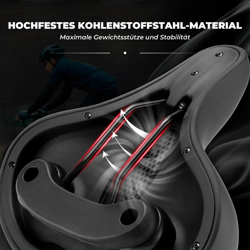 ROCKBROS Fahrradsattel wasserdicht Fahrrad Sattel mit Aufdruck
