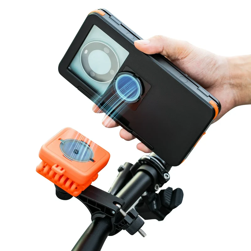 Magnetic Quick-Release Waterproof Bike Phone Mount with Touchscreen