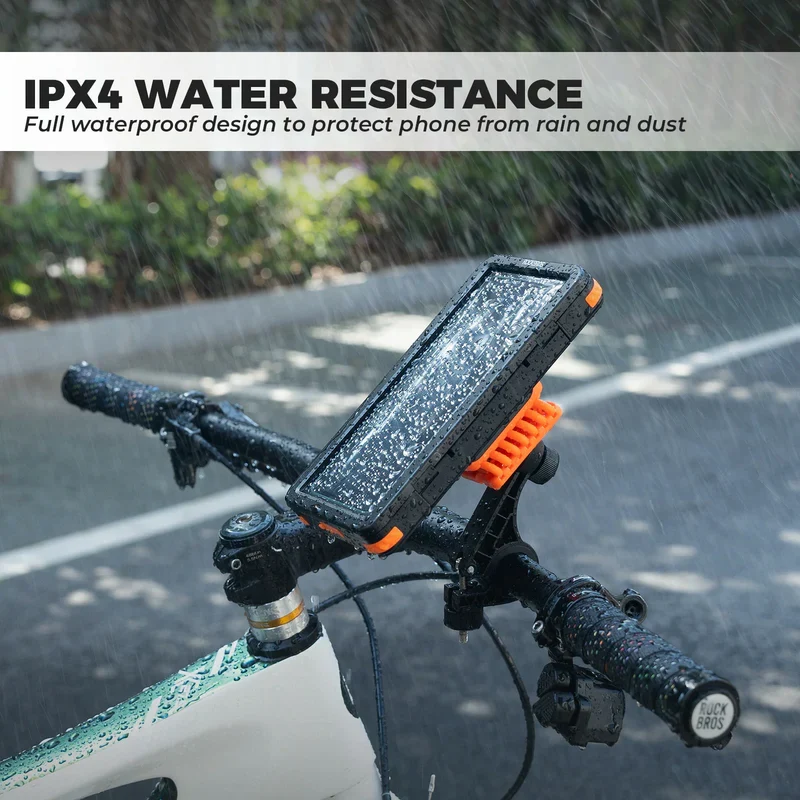 Magnetic Quick-Release Waterproof Bike Phone Mount with Touchscreen