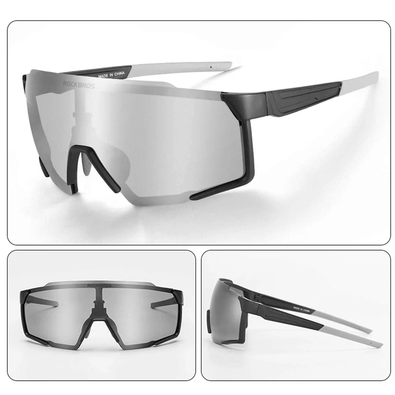 ROCKBROS Polarisierte Sonnenbrille Fahrradbrille for Outdoor-Sport Schwarz