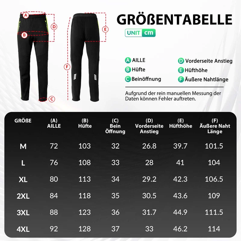 ROCKBROS Fahrrad Schlauch Wasserabweisend Radlerhose Leuchtendes Grün