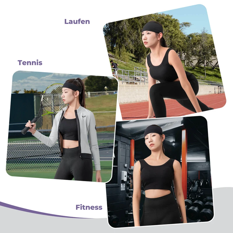 TVI Stirnbänder Sport Headband für Damen Elastisch