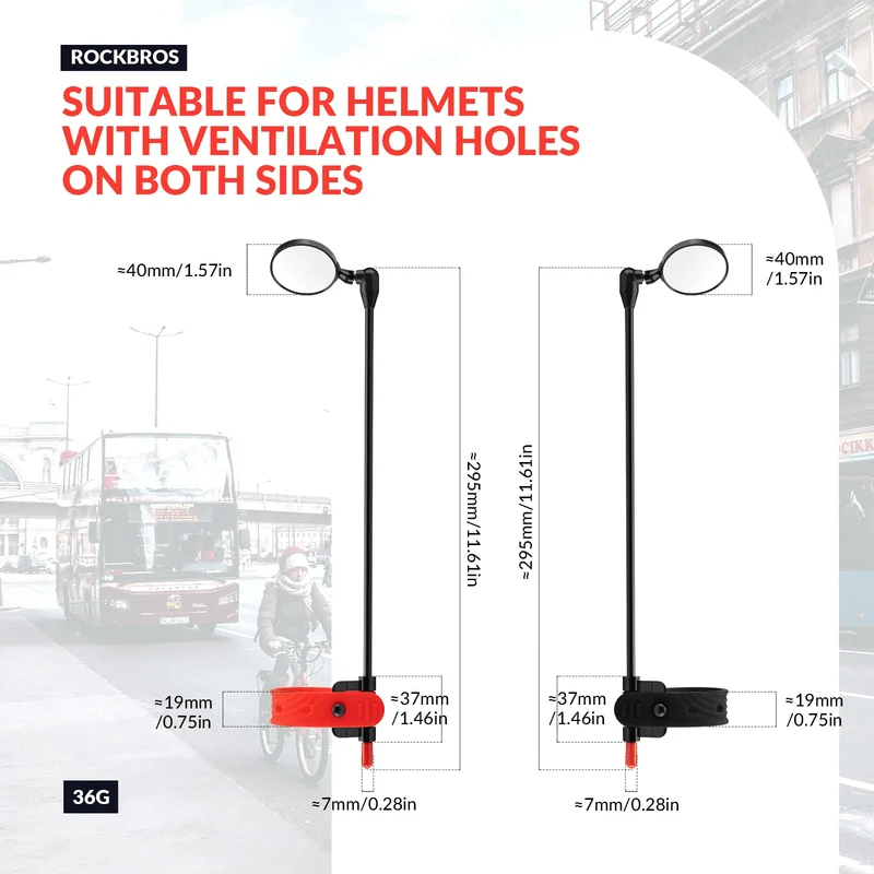 Bike Helmet Mirror – Adjustable Rear View