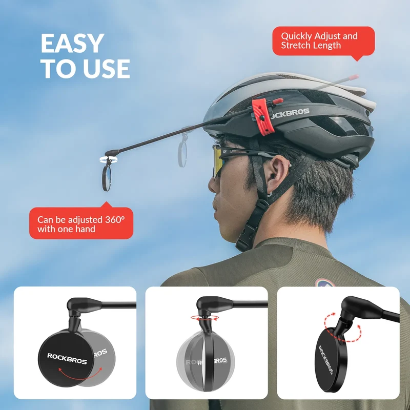 Bike Helmet Mirror – Adjustable Rear View