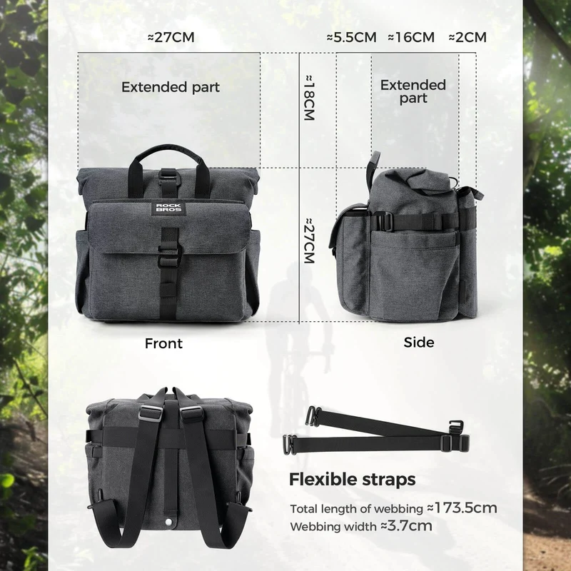 Folding Bike Handlebar Bag - 11.5L