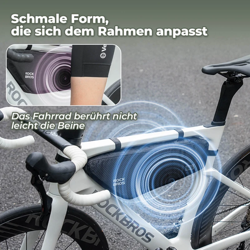 ROCKBROS Fahrrad Rahmentasche Dreiecktasche Wasserabweisend 2,9L 슈바르츠