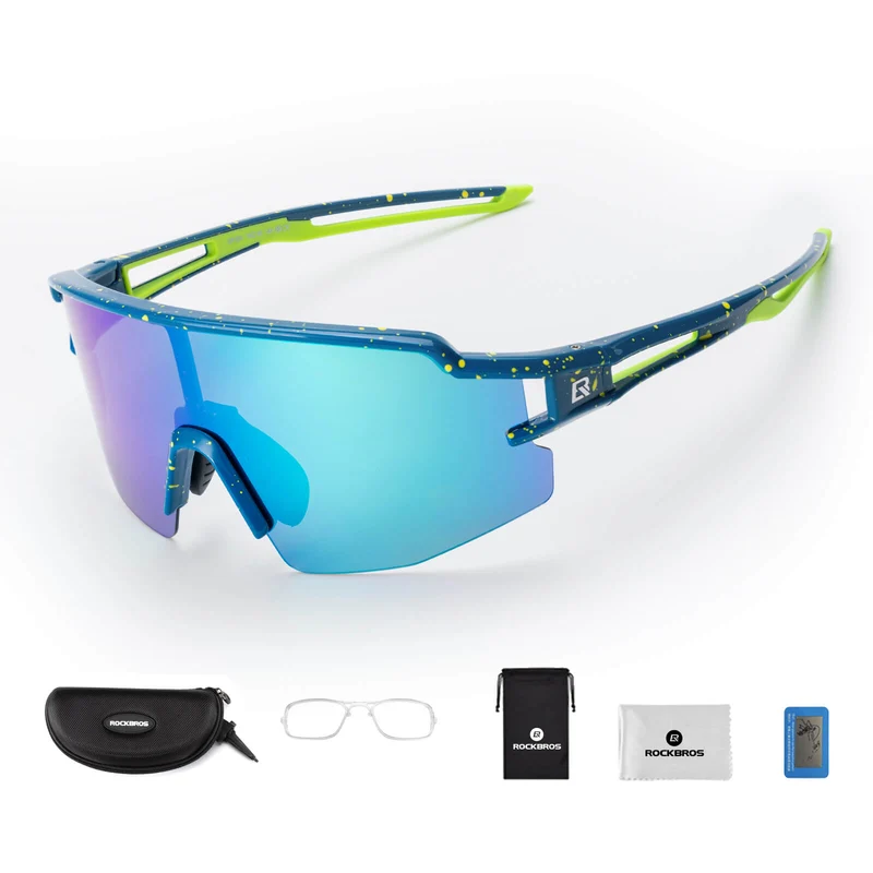 ROCKBROS Fahrradbrille Polarisiert Sportbrille winddichte Sonnenbrille UV400 Schutz