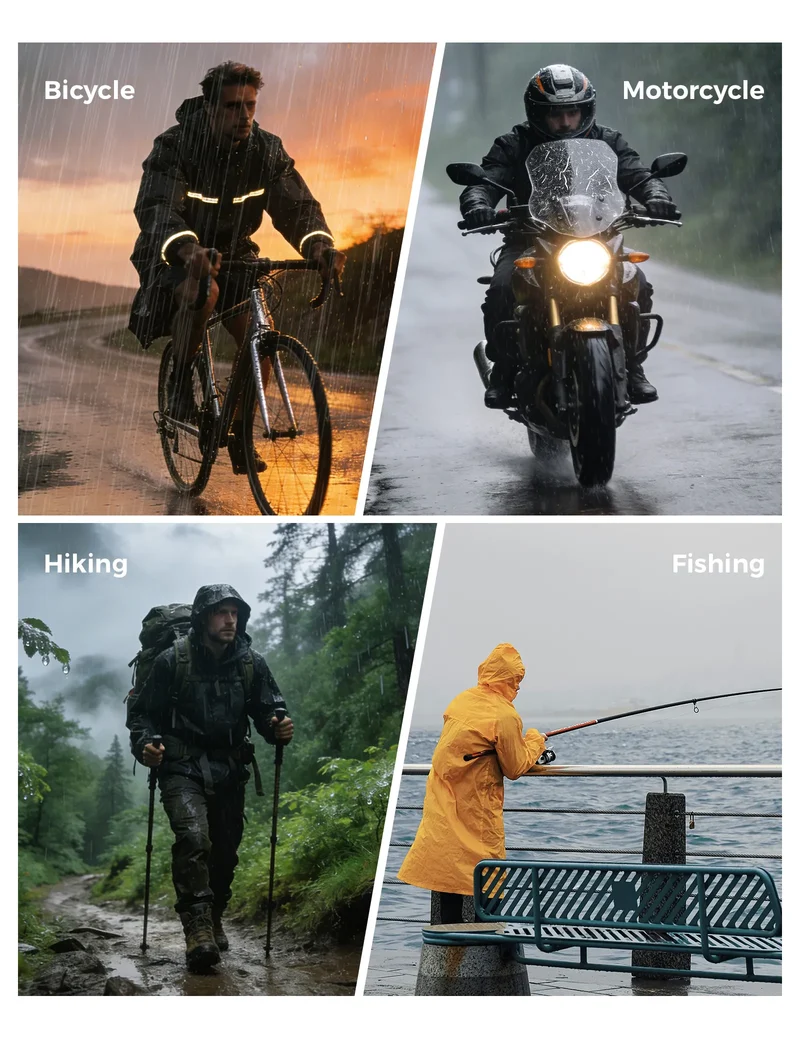 Hi-Vis Fluorescent Green Cycling Rain Pants