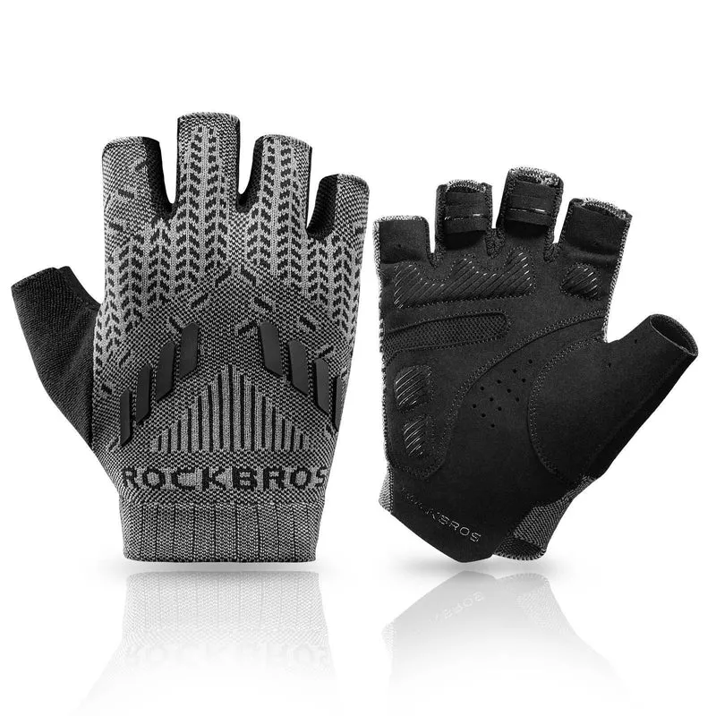 ROCKBROS 하프 핑거 충격 흡수 사이클링 Handschuhe Sommer Herren