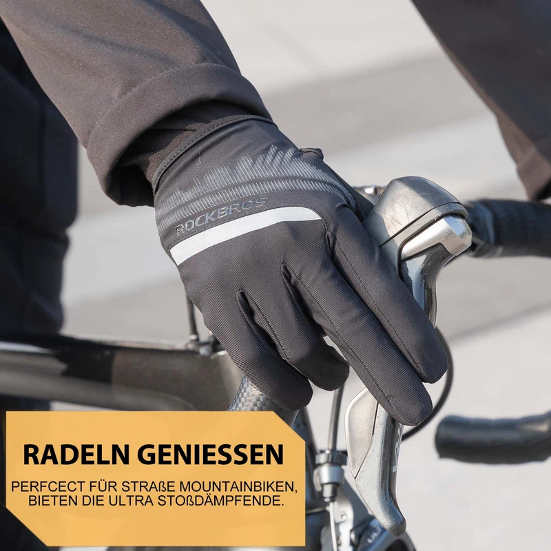 ROCKBROS Fahrradhandschuhe Touchscreen Handschuhe für Herren Damen