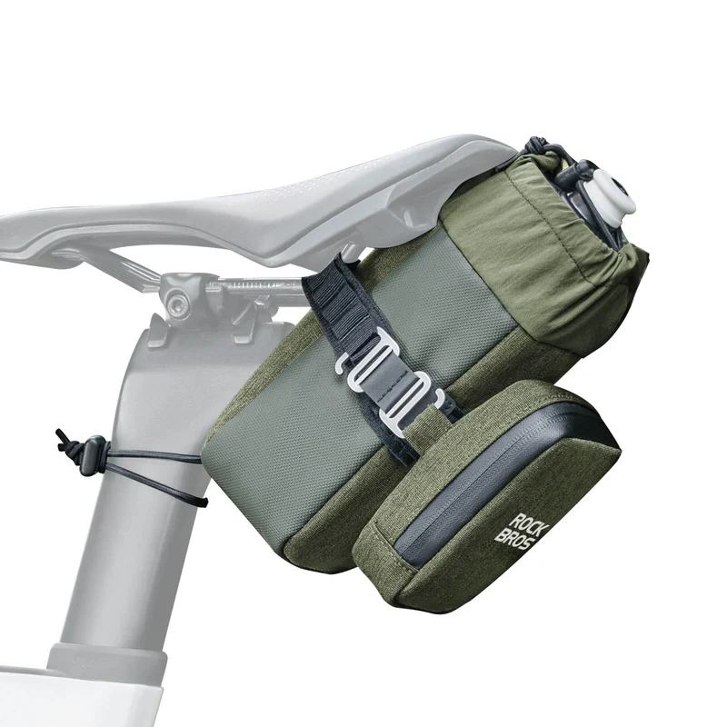 2 In 1 Bike Saddle Bag With Bottle Bag