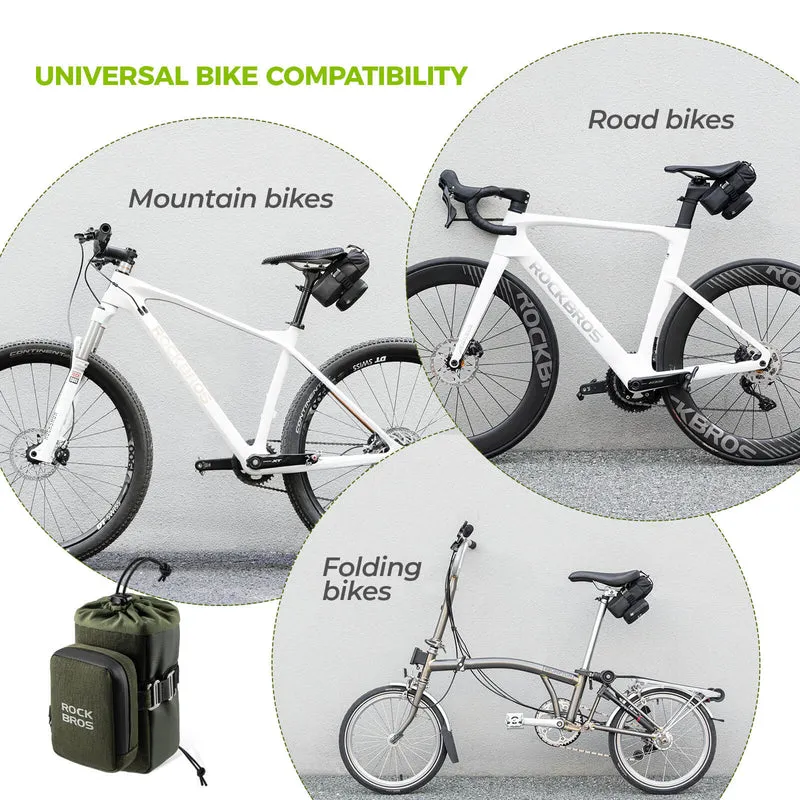 2 In 1 Bike Saddle Bag With Bottle Bag