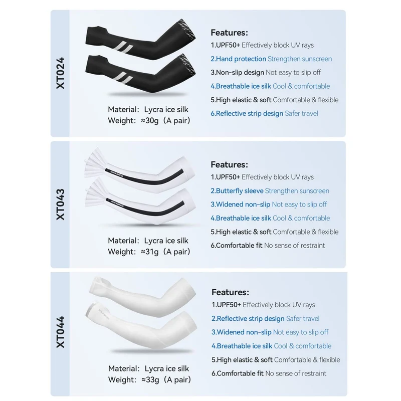 Ice Silk Cycling Arm Sleeves