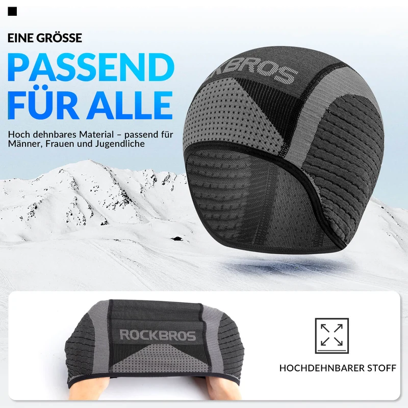 Warm Fahrradmütze Atmungsaktiv Sport Funktionsmütze