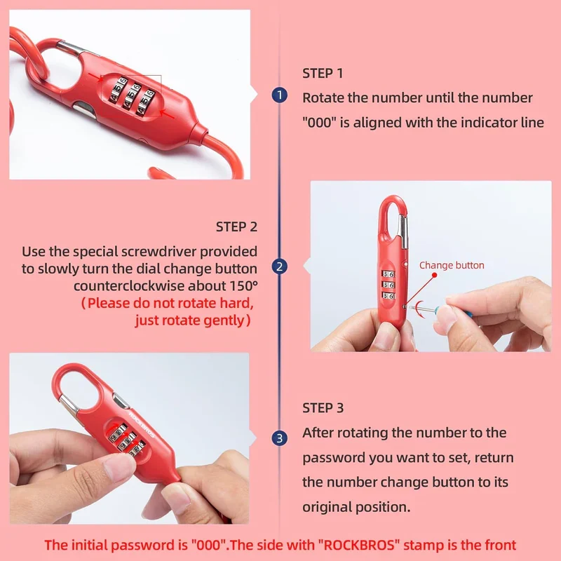 Combination Cable Bike Lock