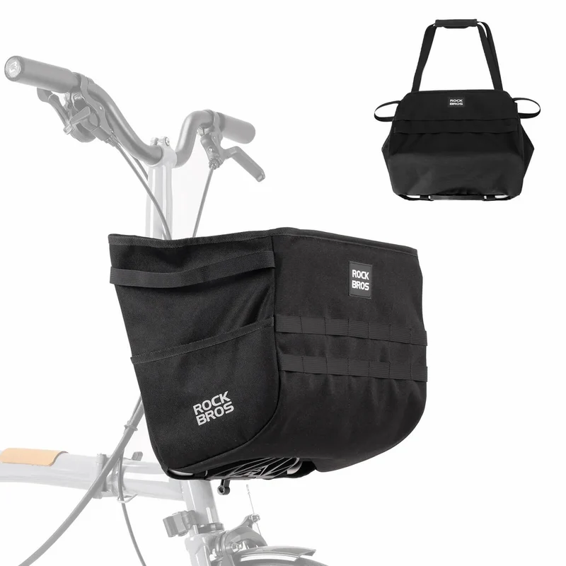 Folding Bike Handlebar Bag Basket Bag - 16L