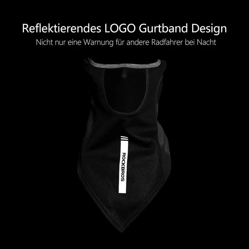 ROCKBROS Wanter Multifunkionstuch Sturmhaube Herren Warm Winddicht Grau