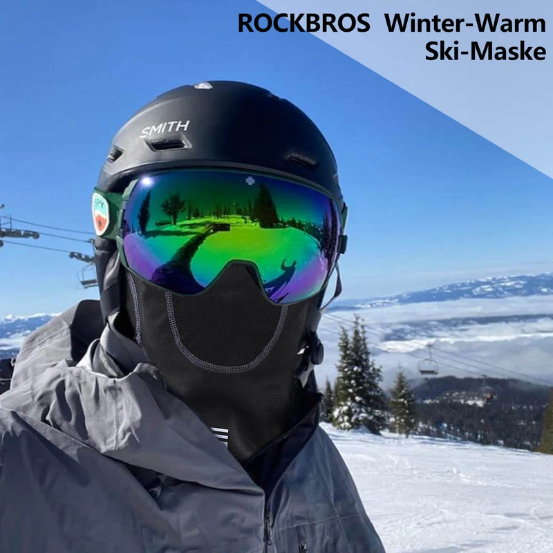 ROCKBROS Wanter Multifunkionstuch Sturmhaube Herren Warm Winddicht Grau