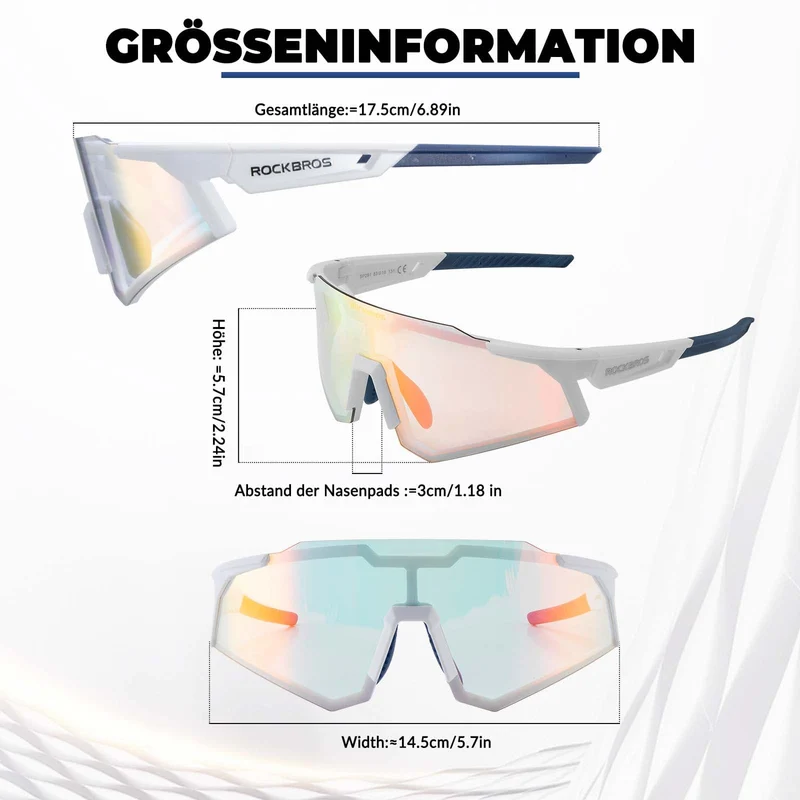 ROCKBROS Sonnenbrille Fahrradbrille Selbsttönend Outdoor UV400 슈츠