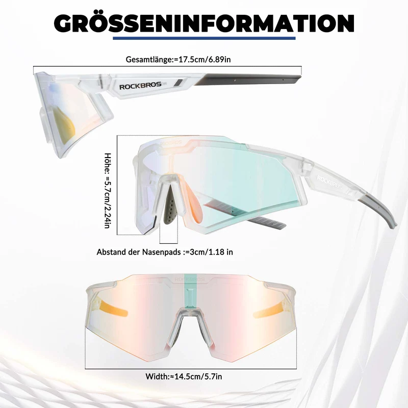 ROCKBROS Sonnenbrille Fahrradbrille Selbsttönend Outdoor UV400 슈츠
