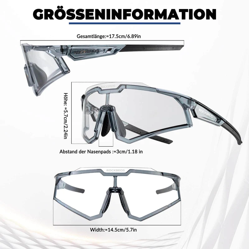 ROCKBROS Sonnenbrille Fahrradbrille Selbsttönend Outdoor UV400 슈츠