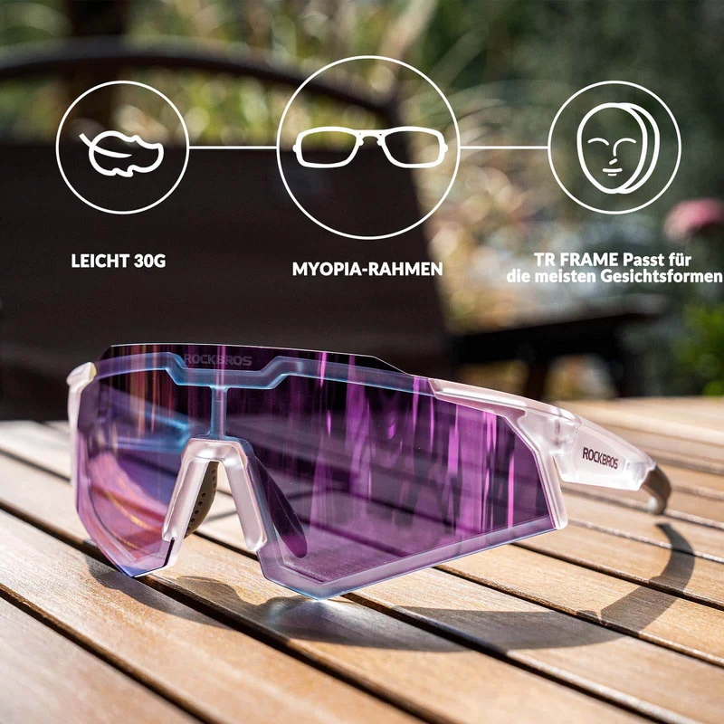 ROCKBROS Sonnenbrille Fahrradbrille Selbsttönend Outdoor UV400 슈츠