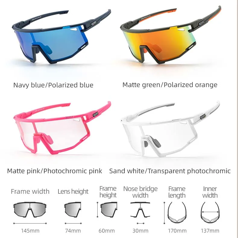 ROAD TO SKY Photochromic Cycling Sunglasses UV400