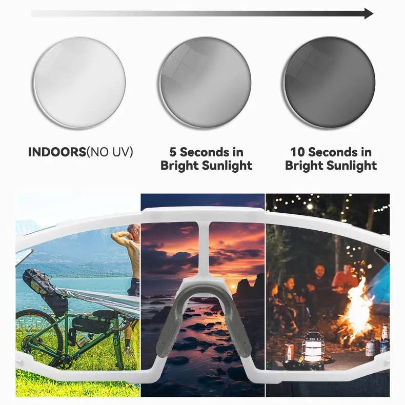 ROAD TO SKY Photochromic Cycling Sunglasses UV400