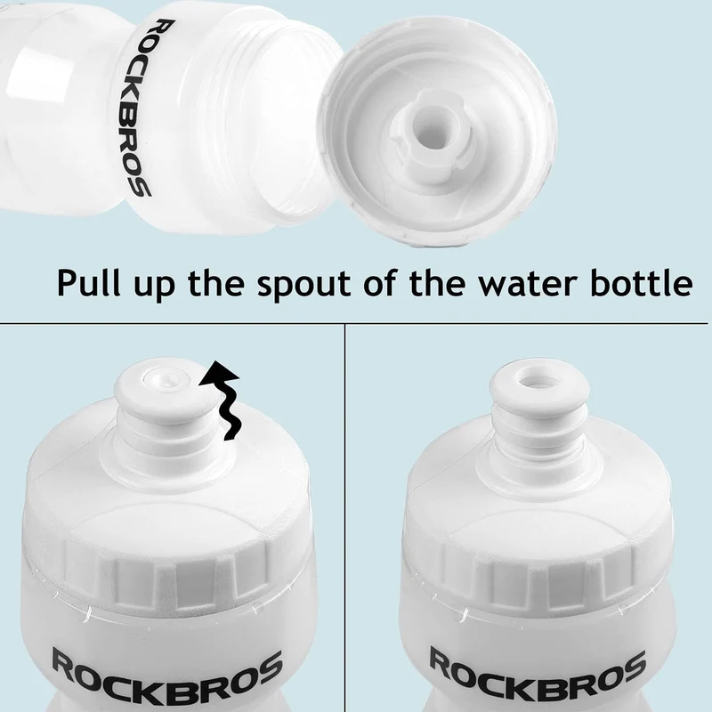 ROCKBROS Sport Trinkflasche 600ml aus PP5 mit Staubschutzhülle geliefert