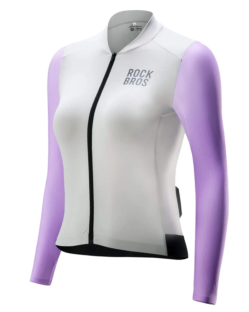Damen Langarm-Radtrikot Fahrrad Jersey fir MTB & Rennrad