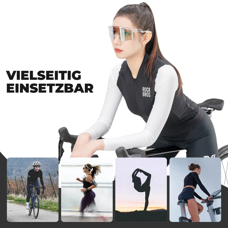 Damen Langarm-Radtrikot Fahrrad Jersey fir MTB & Rennrad