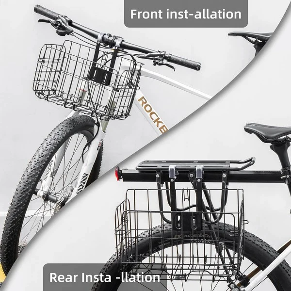 Folding Steel Mesh Bicycle Basket