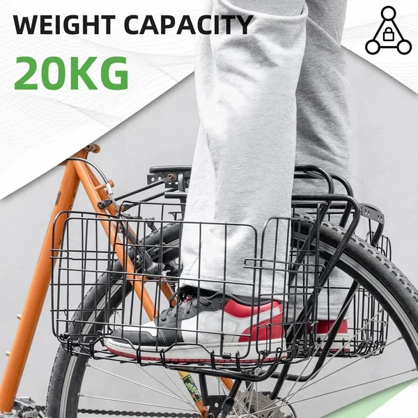 Folding Steel Mesh Bicycle Basket