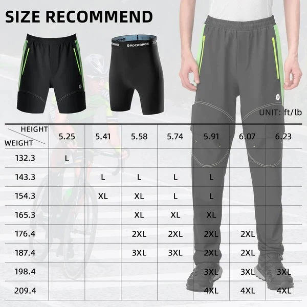 Men's 3-in-1 Convertible Cycling Pants With Padded