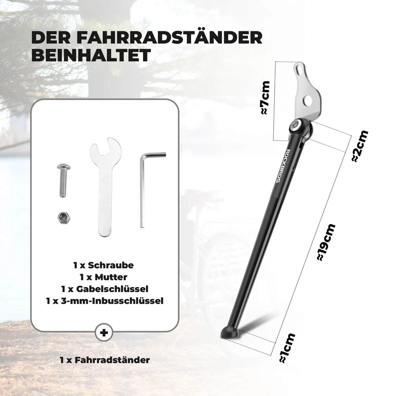 Fahrradständer für Falträder Seitenständer für Brompton 16 Zoll