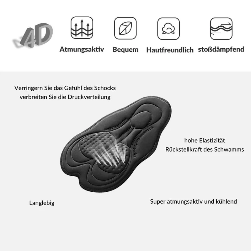 ROCKBROS Radhose Herren Kurz atmungsaktiv Anti-Stoß Fahrradhose