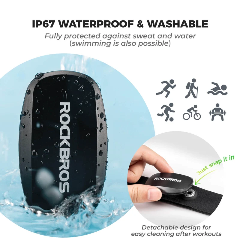 Bluetooth ANT+ Heart Rate Monitor Chest Strap