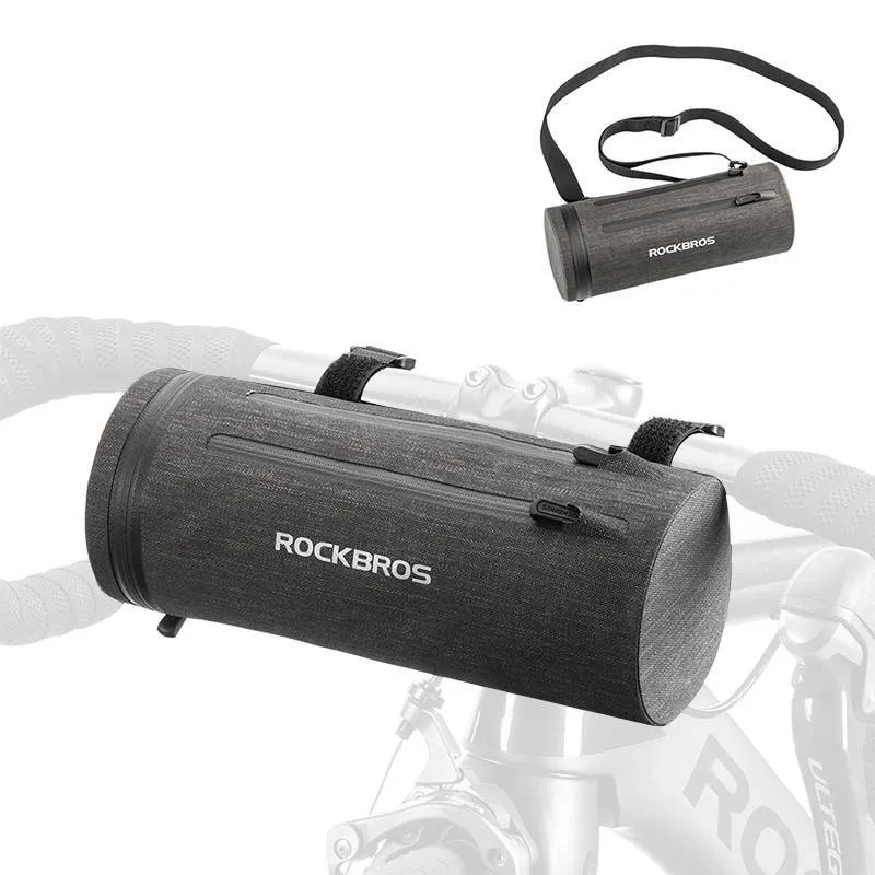 ROCKBROS 3 in 1 Wasserdichte Lenkertasche Zylindrisch Tragbar 2L