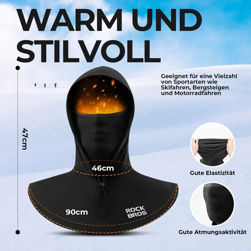 ROCKBROS Wanter Sturmhaube Gesichtsmaske Warm Winddicht Balaclava Herren Damen