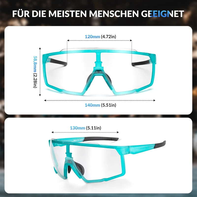 ROCKBROS Photochrome Brille HD 실외 활동용 블루용 Fahrradbrille