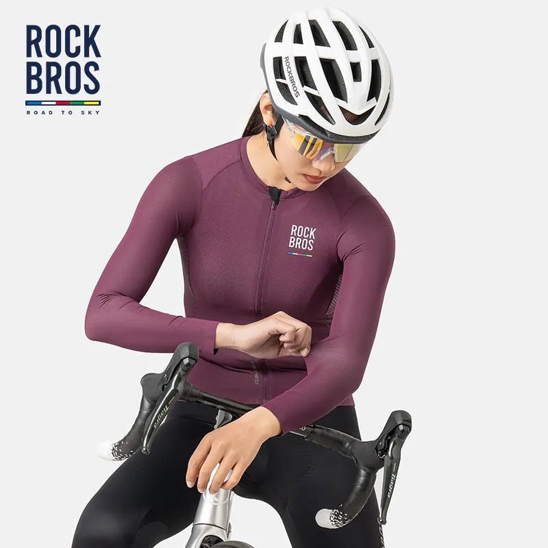 ROAD TO SKY Damen Langarm-Radtrikot Fahrrad Jersey fir MTB & Rennrad