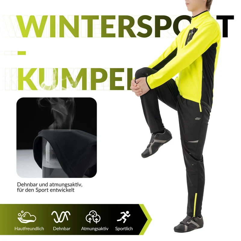 ROCKBROS Herren Fahrradhose Winddicht 및 따뜻한 겨울 야외 스포츠용