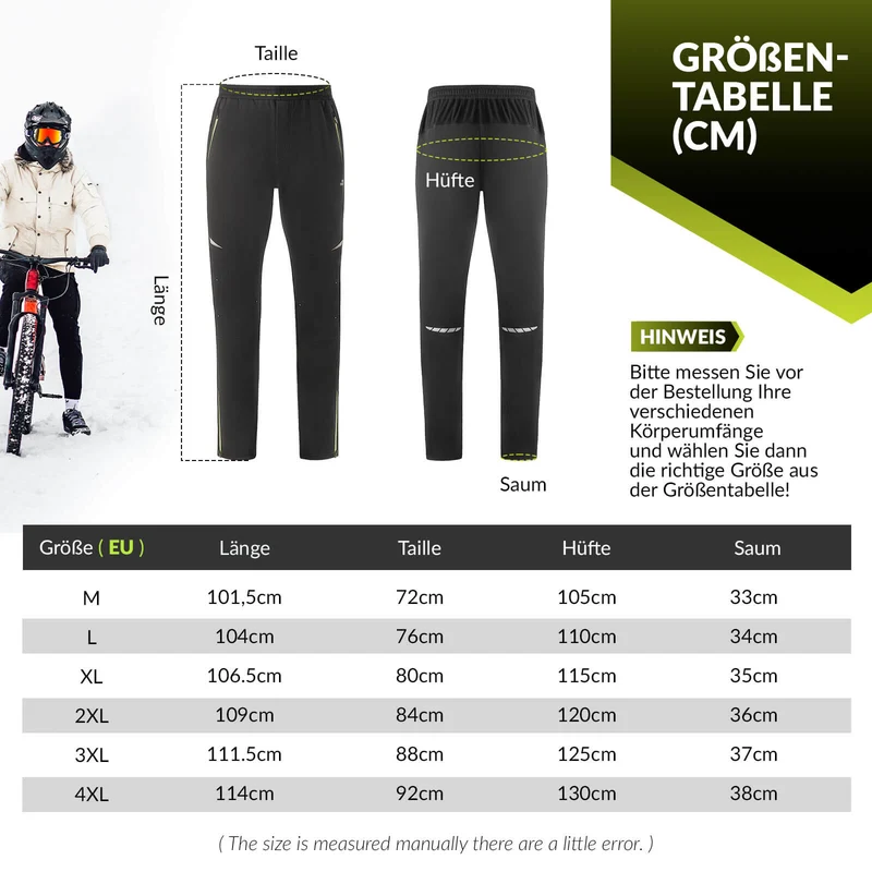ROCKBROS Herren Fahrradhose Winddicht 및 따뜻한 겨울 야외 스포츠용