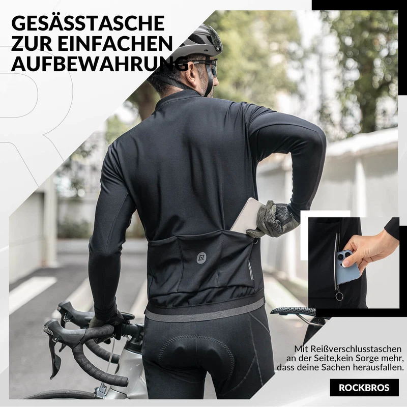 ROCKBROS Fahrrad Jacke & Hose Winter Anzug Sportlich Fahrradbekleidung