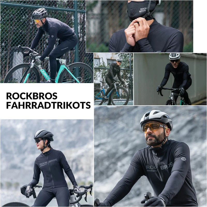 ROCKBROS Fahrrad Jacke & Hose Winter Anzug Sportlich Fahrradbekleidung